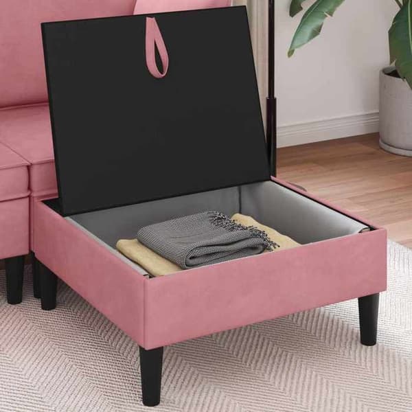 Maison Exclusive - Puff med Opbevaring Rosa Velour