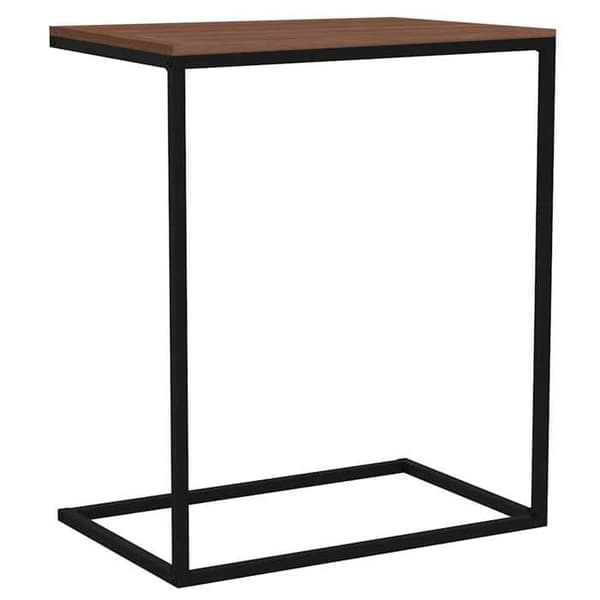 Sidebord - MAISON EXCLUSIVE - 55x35x66 cm - Sort - Ingeniørtræ og jern - Rektangulær Svart