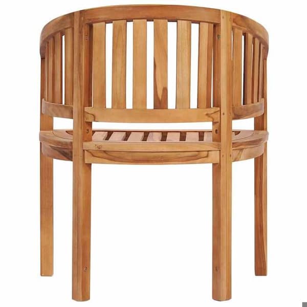 Maison Exclusive - Bananformad stol i solid teakträ Naturlig färg (teakträ)