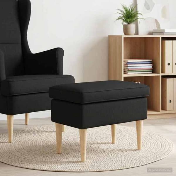 Maison Exclusive - Puff Svart 55 x 35 x 41 cm