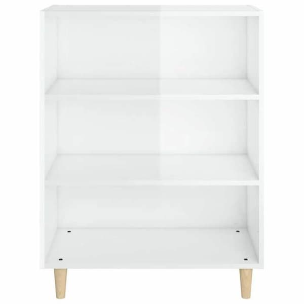 Maison Exclusive - Hvid glans buffet 69,5x32,5x90 cm Ingeniørtræ