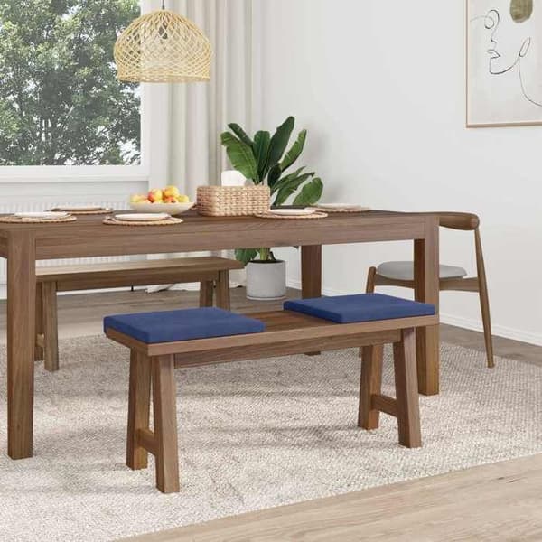 Maison Exclusive - Bänkdyna 2 st Sammet Blå djup 35 cm