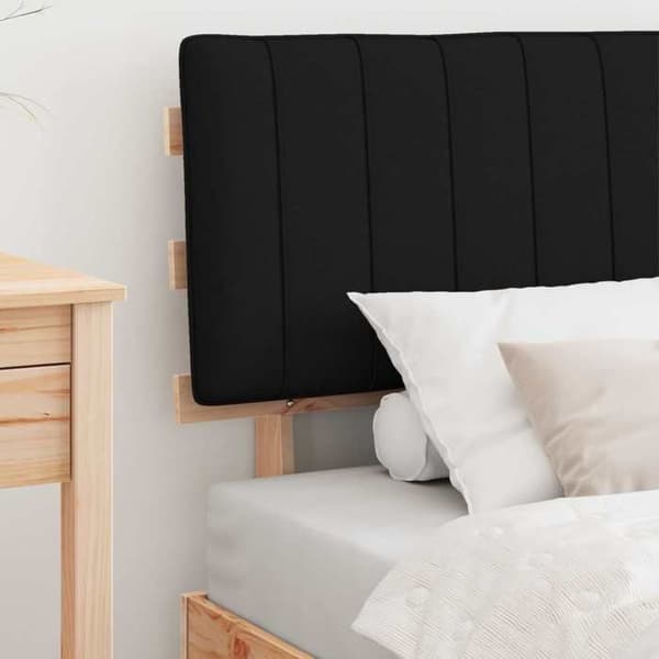 Maison Exclusive - Vuodekehys pehmustetulla päädyllä Musta 90 x 190 cm Svart