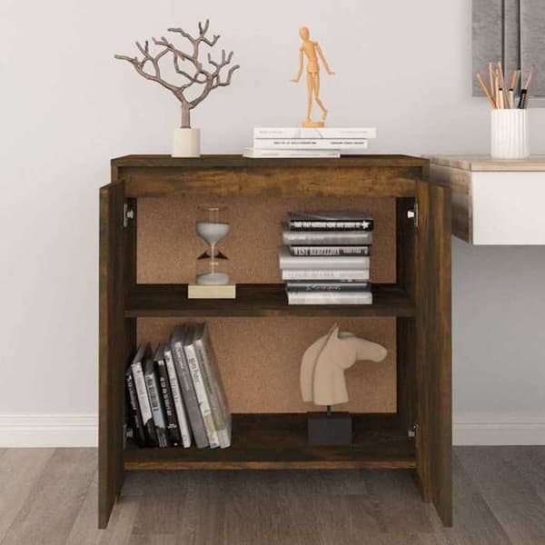 Maison Exclusive - Buffé Ek rökig 70x41x75 cm Ingenjörsträ