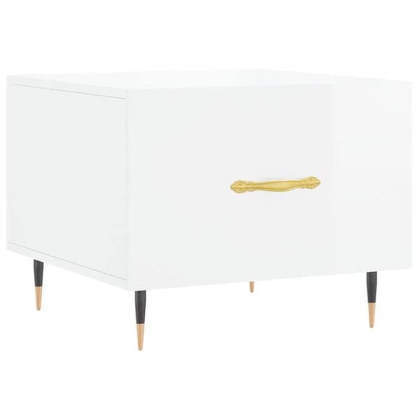 Maison Exclusive - 2 st soffbord vit glansig 50x50x40cm ingenjörsträ