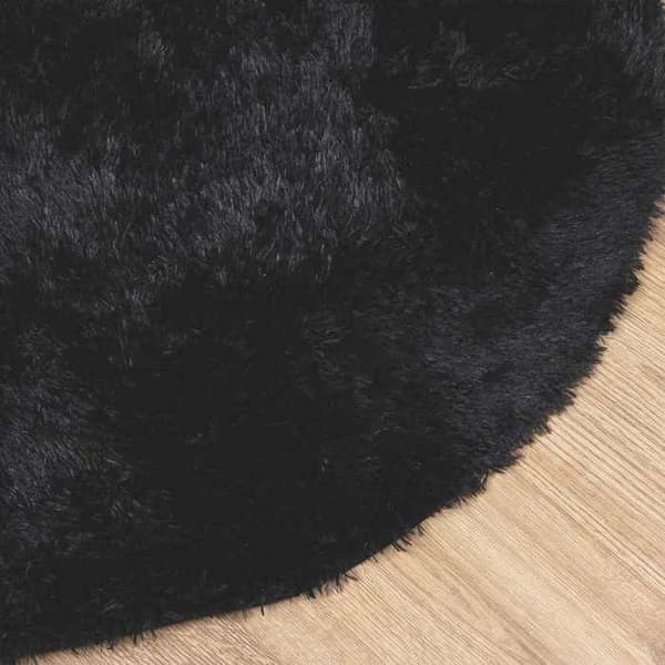 Maison Exclusive - Shaggy tæppe med lange hår NAVARRA sort 160x160 cm polyester