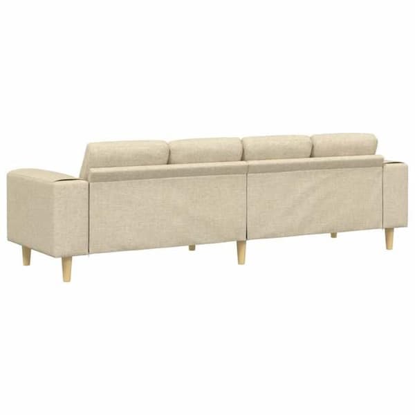 Soffa - EXKLUSIVT HUS - 250 x 77 x 76 cm - Kräm - Polyester - Träben Grädde