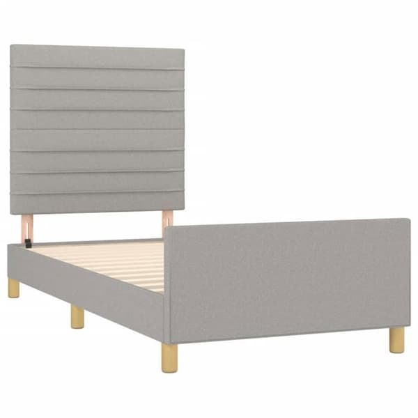 Maison Exclusive - Sengebund uden madras lys grå 100x200 cm stof