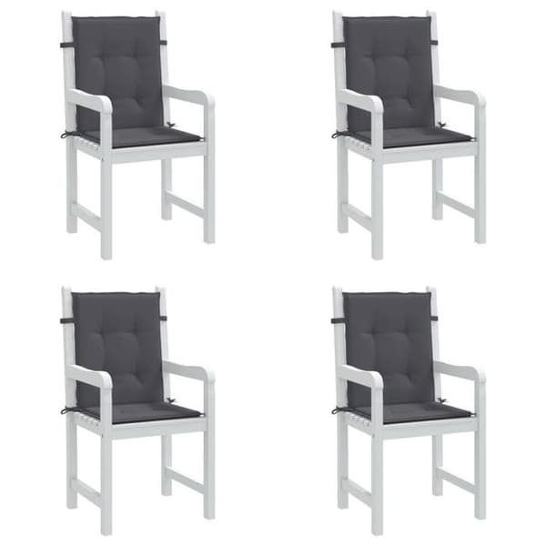 Maison Exclusive - Trädgårdsstolar med lågt ryggstöd, 4-pack, antracit antracit