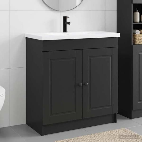 Maison Exclusive - Badeværelsesmøbel sæt Sort 78,5 x 37,5 x 81 cm