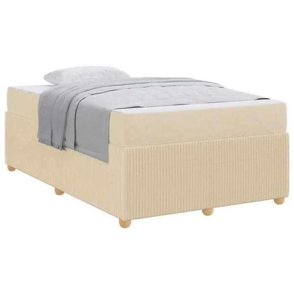 Maison Exclusive - Sängram Creme 120 x 190 cm tyg Grädde