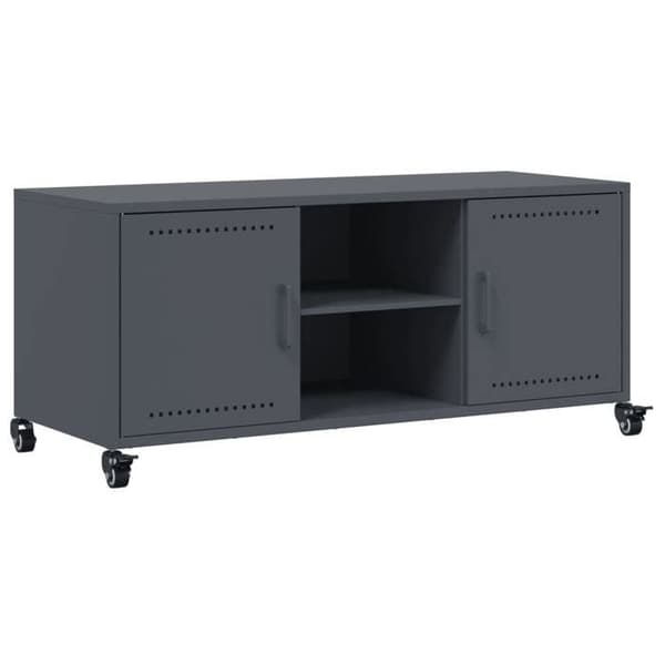 Maison Exclusive - TV-möbel antracit 100,5x39x43,5 cm stål