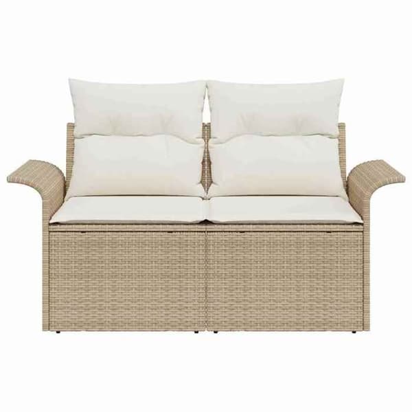Havemøbel - EKSKLUSIV HUS - 141x62x69 cm - Polyrotin - Beige - Robust stålramme beige