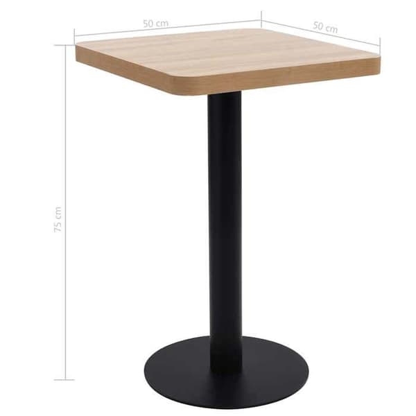 Maison Exclusive - Ljusbrun bistrobord 50x50 cm MDF