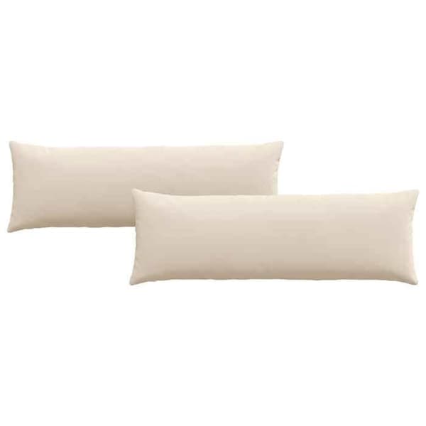 Sofa puder - EKSKLUSIV HUS - 120 x 40 cm - Sæt 2 - Beige - Polyester med lynlås beige