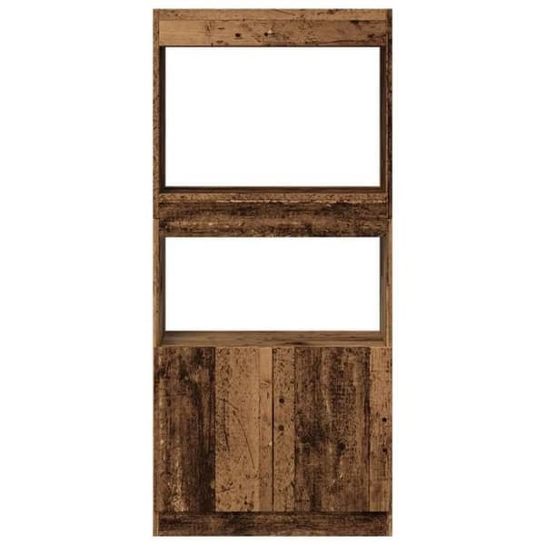 Maison Exclusive - Buffé hög gammalt trä 63x33x140 cm ingenjörsträ