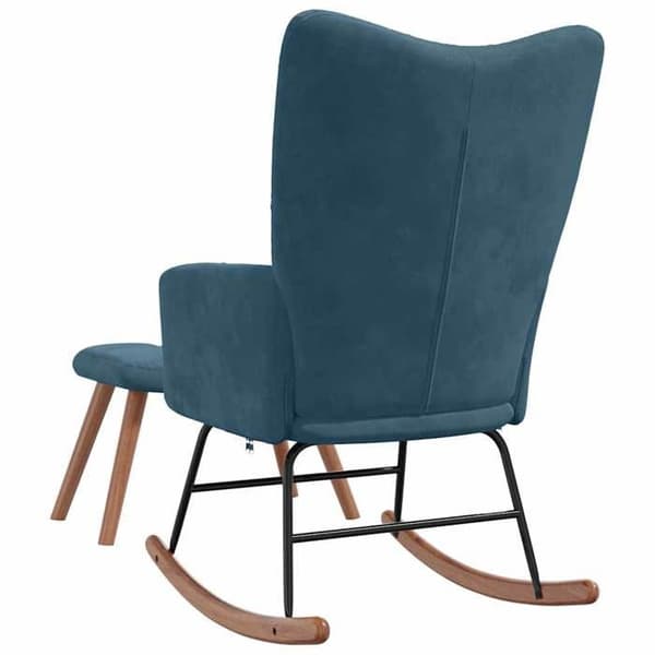 Maison Exclusive - Gungstol med blå sammetspall Blå