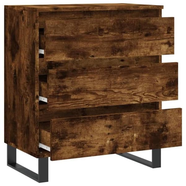 Maison Exclusive - Buffé Ek rökt 60x35x70 cm Ingenjörsträ Rökt ek