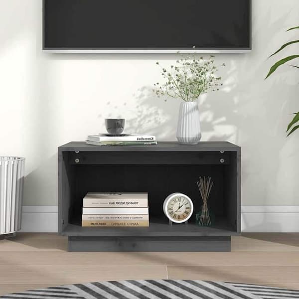 Maison Exclusive - TV-hylly Harmaa 60x35x35 cm Massiivipuu Grå