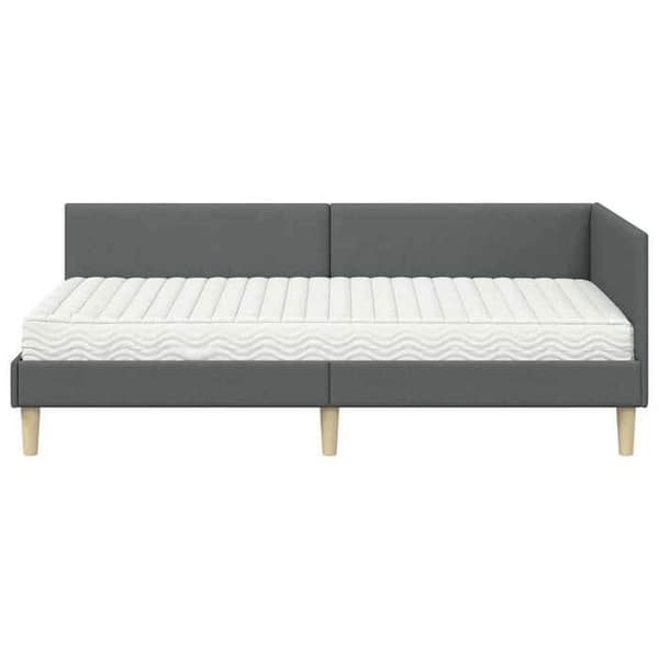Maison Exclusive - Kulmasänky 2 osaa tummanharmaa 90 x 190 cm Mörkgrå