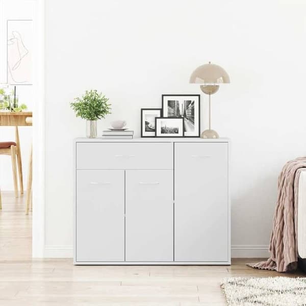 Maison Exclusive - Buffé Vit 88x30x70 cm Ingenjörsträ