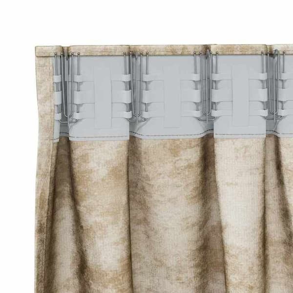 Verho - EXKLUSIIVINEN KOTI - Sametti 175 x 140 cm - Kermansävy - Valoa estävä - 2 kpl Grädde