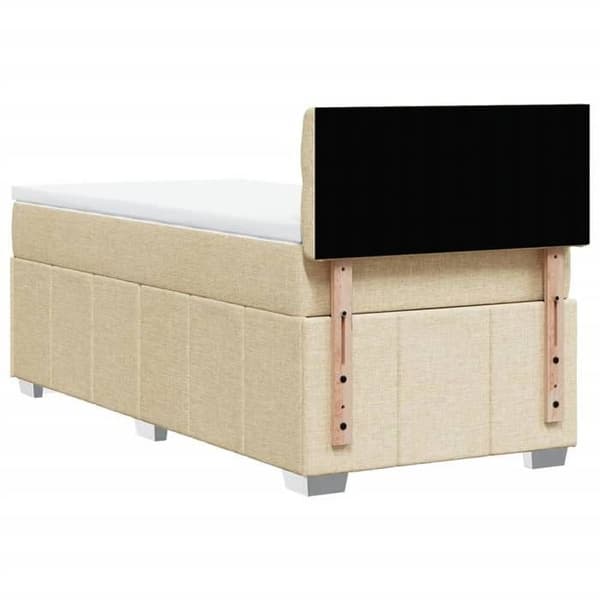 Maison Exclusive - Patjasänky jousilla ja Crème-patja 100x200 cm Kangas
