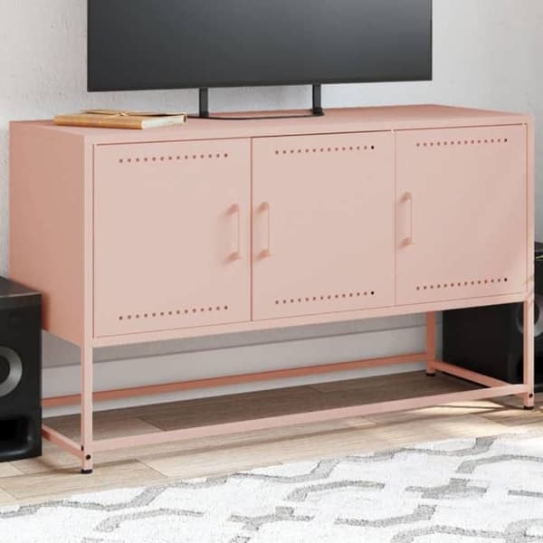 Maison Exclusive - TV-møbel rosa 100,5x39x60,5 cm stål