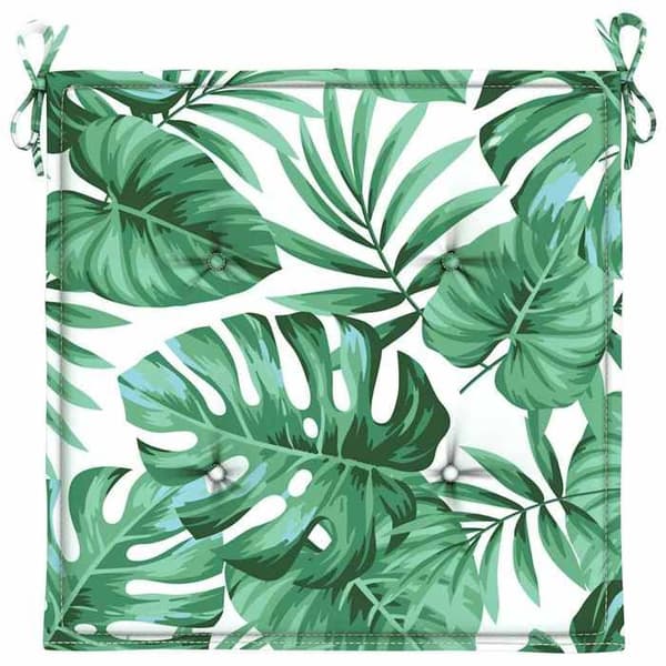 Maison Exclusive - Stolsdynor set om 2 med lövmönster 40x40x3 cm tyg