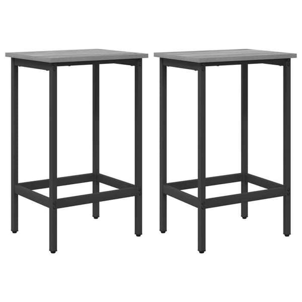 Maison Exclusive - Barstol 2 st Sonoma grå 40 x 32 x 64 cm