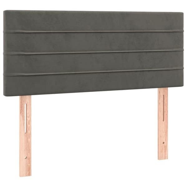 Maison Exclusive - LED-huvudgavel Mörkgrå 90x5x78/88 cm Sammet Mörkgrå