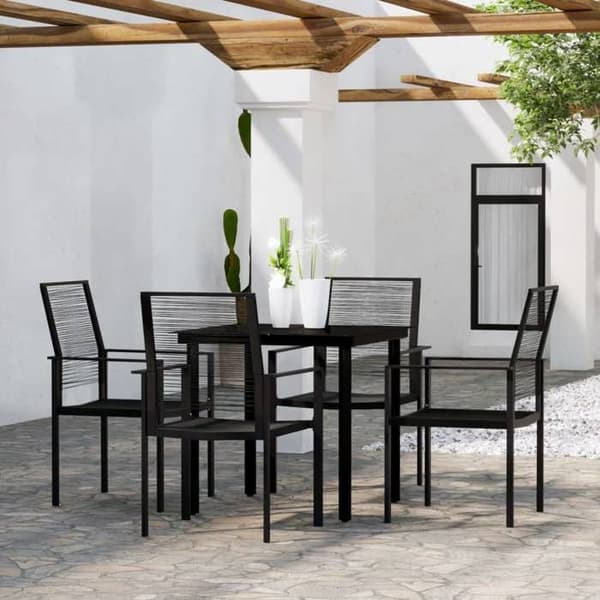 Maison Exclusive - Have spisebordssæt 5 stk Sort