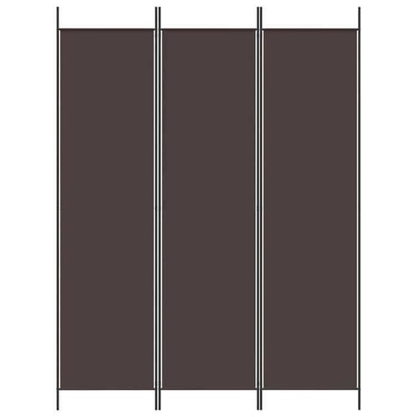 Maison Exclusive - Avskiljande vägg 3 paneler Brun 150x200 cm Tyg