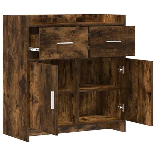 Maison Exclusive - Buffé Ek rökt 75 x 36 x 80 cm Ingenjörsträ