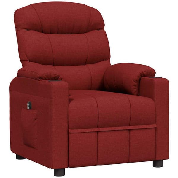 Maison Exclusive - Elektrisk lænestol Rød bordeaux Stof