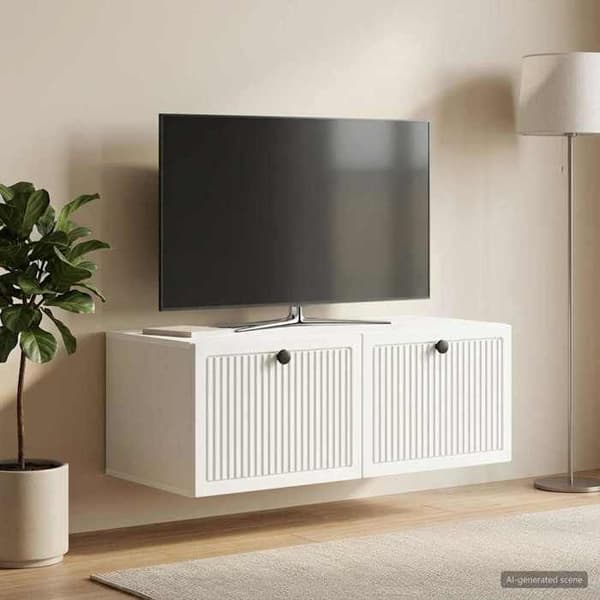 Maison Exclusive - Väggmonterad TV-möbel Vit 78,5 x 41 x 30 cm Ingenjörsträ