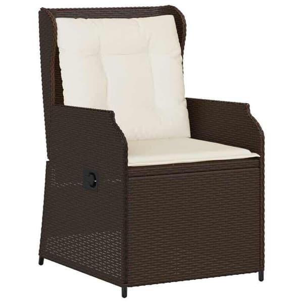 Maison Exclusive - Trädgårdsbänk 2 st Brun polyrotin brun