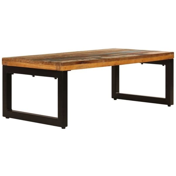 Maison Exclusive - Soffbord 100x50x35 cm av solid återvunnet trä och stål