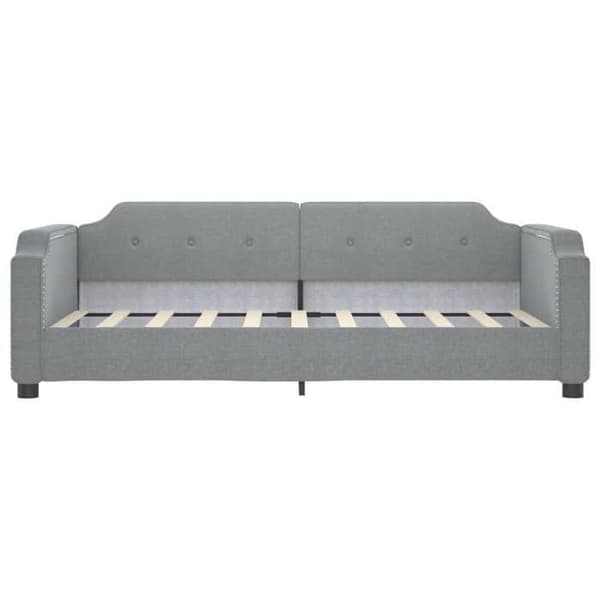 Maison Exclusive - Ljusgrå dagbädd 100x190 cm tyg ljusgrått