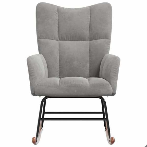 Maison Exclusive - Ljusgrå Velour Gungstol