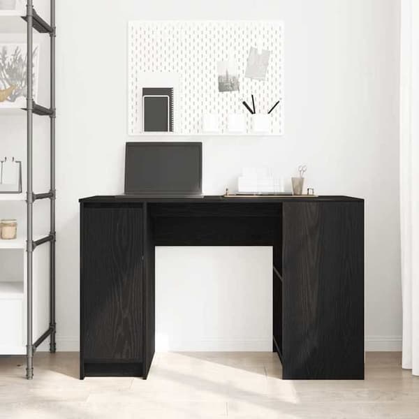 Maison Exclusive - Kontor i sort egetræ 120x42x76 cm ingeniørtræ