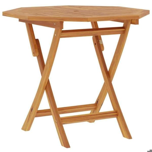 Maison Exclusive - Fällbord för trädgård 85x85x76 cm i solid teakträ Varm träfärg (teakfinish)