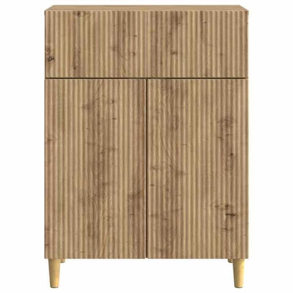 Maison Exclusive - Buffet i håndlavet egetræ 66 x 34,5 x 90 cm Ingeniørtræ