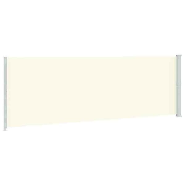 Maison Exclusive - Utdragbart sidotak för patio 200x614 cm Kräm