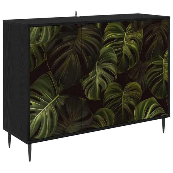 Maison Exclusive - Buffet ELBURG Sort eg 102 x 33 x 76 cm Ingeniørtræ