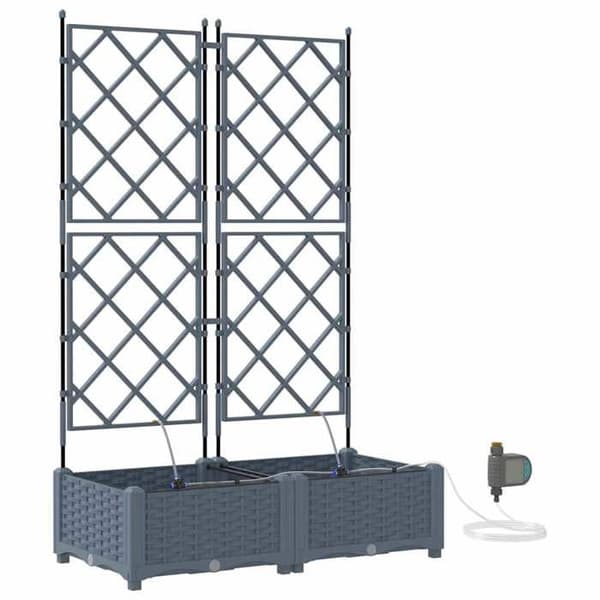 Maison Exclusive - Havekrukke 2 stk Lys grå 80 x 40 x 126 cm PP