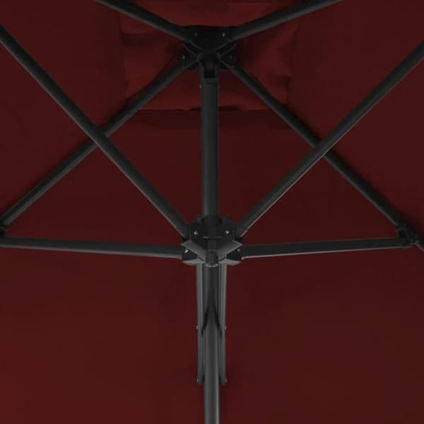 Maison Exclusive - Puutarhaparasi, jossa punainen teräsmasto 300x230 cm