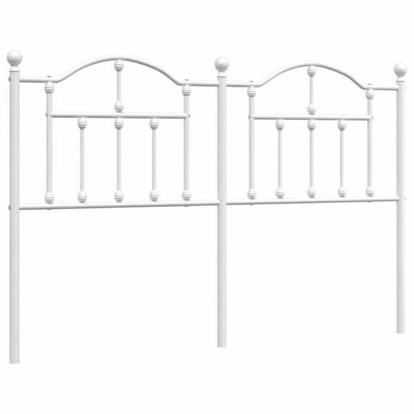 Maison Exclusive - Erstatnings hovedgærde metal hvid 135 cm