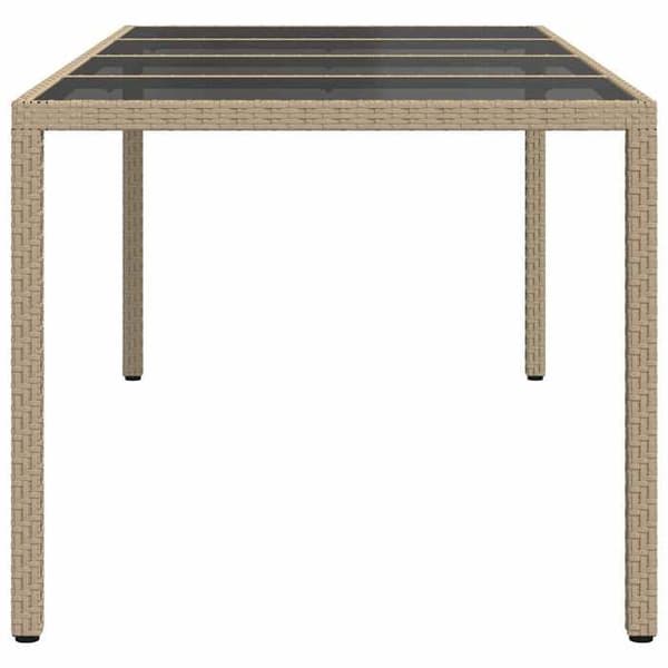 Maison Exclusive - Beige trädgårdsbord i polyrotting