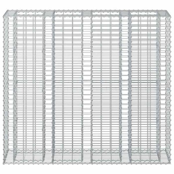 Maison Exclusive - Hög säng gabion 2 st 170 x 50 x 150 cm Galvaniserat stål